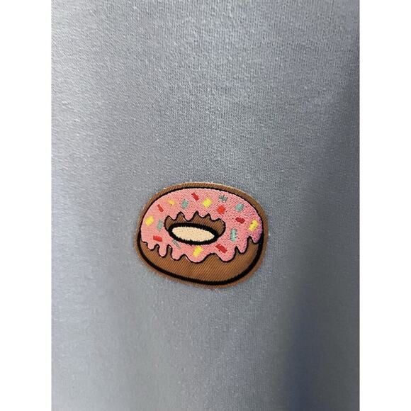 Champion Blue Sweatshirt Donut Patch Sz M - Picture 2 of 8